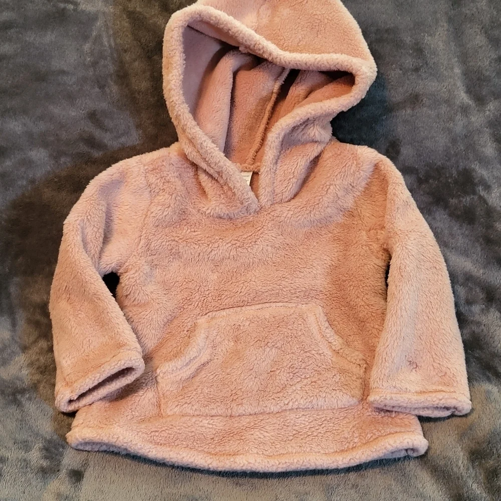 🩷 3/$15 Infant (12M) Carter's Light Brown Pullover Fleece Hoodie
